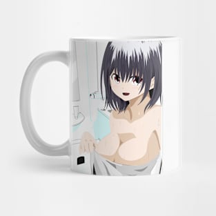 Waifu Material - Anime Tee Babe Selfie Hentai Shower Girl with color Mug
